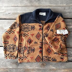 River Trail Men's Aztec Design Zip Jacket
